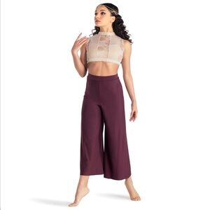 Cream Burgundy Lyrical Costume Adult Large 2 Piece Contemporary Competition